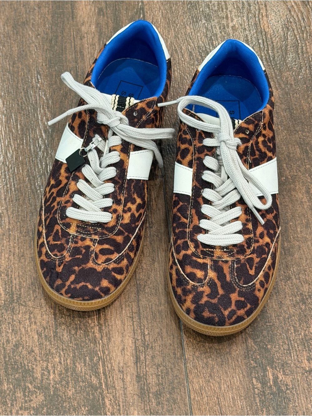 ShuShop Leopard Print Brown & White Women's Sneakers